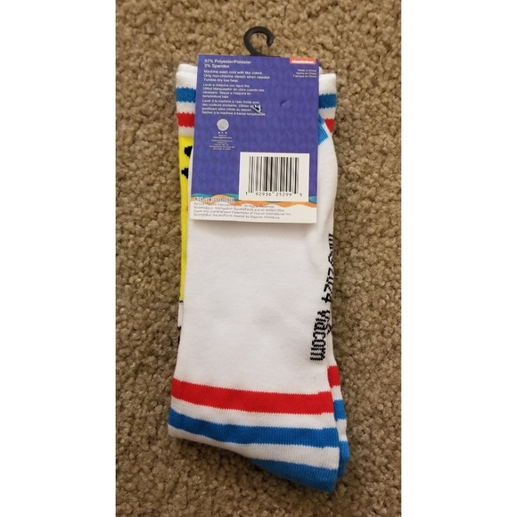 Nickelodeon Spongebob Squarepants Crew Socks - Picture 3 of 3